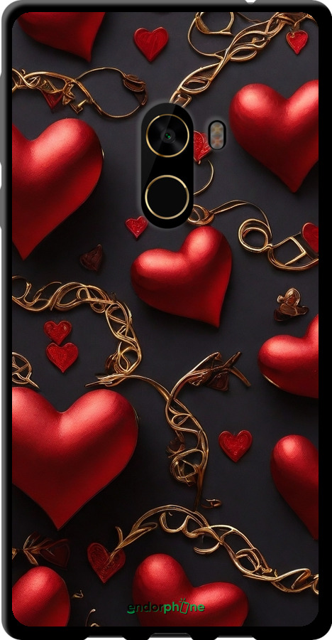 TPU чехол Сердечки для Xiaomi Mi MiX 2 - 5831b-1067 изображение 