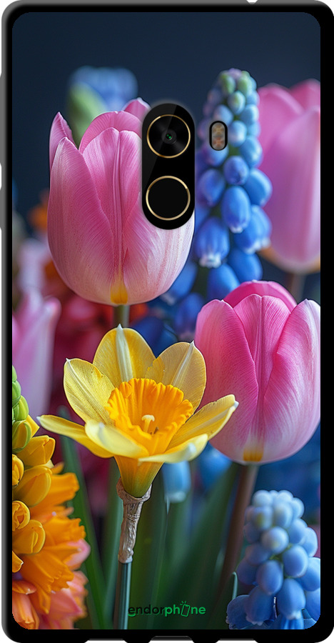 

TPU чохол "Весняні квіти" для Xiaomi Mi MiX 2, Фіолетовий