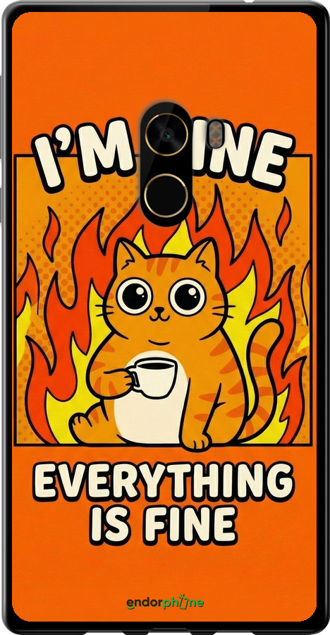 2D пластиковий чехол Funny Cat для Xiaomi Mi MiX 2 - 6786t-1067 изображение 