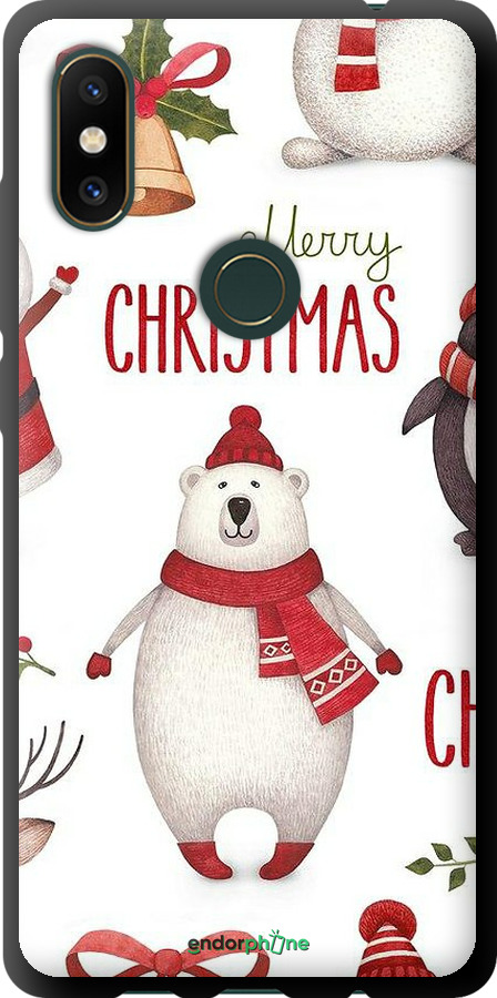 TPU чехол Merry Christmas для Xiaomi Mi Mix 2s - 4106b-1438 изображение 