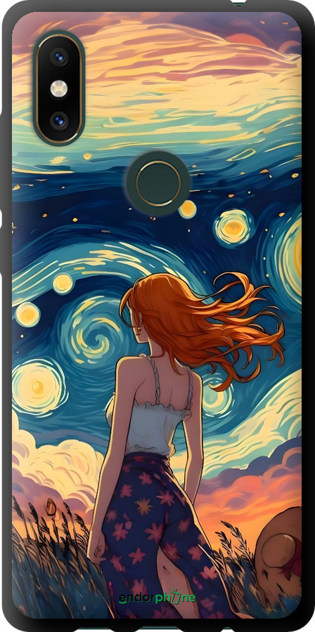 TPU чехол Девушка Арт для Xiaomi Mi Mix 2s - 6325b-1438 изображение 
