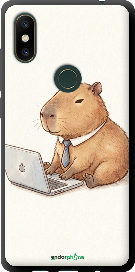TPU чехол Funny Capybara CEO Working для Xiaomi Mi Mix 2s - 6777b-1438 изображение 