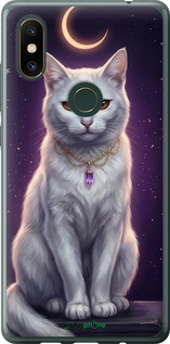 Силіконовий чехол Mystic White Cat Gothic Dark Purple Gold для Xiaomi Mi Mix 2s - 6805u-1438 изображение 