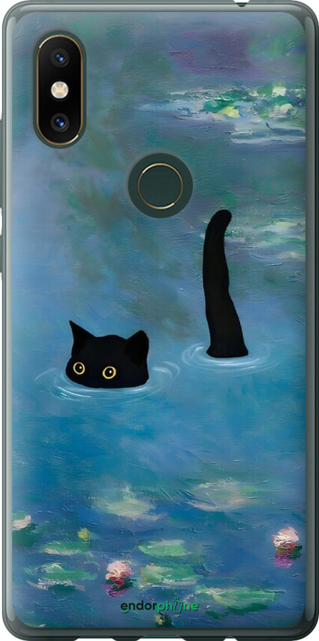 Силиконовый чехол С изображением кота и водяной лилии Monet для Xiaomi Mi Mix 2s - 6519u-1438 изображение 