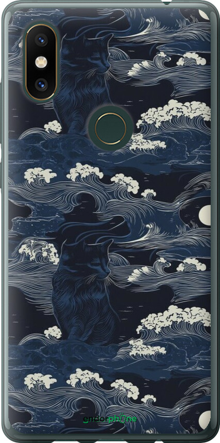 Силиконовый чехол Морская тематика в стиле арт-деко для Xiaomi Mi Mix 2s - 6520u-1438 изображение 
