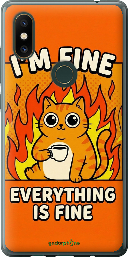 Силиконовый чехол Funny Cat для Xiaomi Mi Mix 2s - 6786u-1438 изображение 