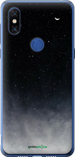2D пластиковий чехол Голубые облака, Голубая луна для Xiaomi Mi Mix 3 - 6396t-1599 изображение 