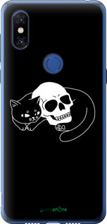2D пластиковий чехол Із зображенням кота та черепа для Xiaomi Mi Mix 3 - 6491t-1599 изображение 