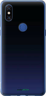 Силіконовий чехол Градієнт у темно-синьому стилі для Xiaomi Mi Mix 3 - 6542u-1599 изображение 