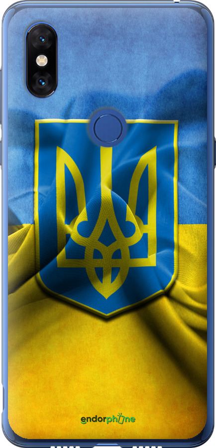 

Силіконовий чохол "Прапор та герб України" для Xiaomi Mi Mix 3, Блакитний