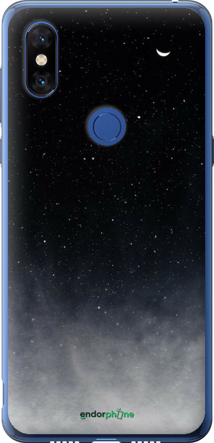 2D пластиковий чехол Голубые облака, Голубая луна для Xiaomi Mi Mix 3 - 6396t-1599 изображение 