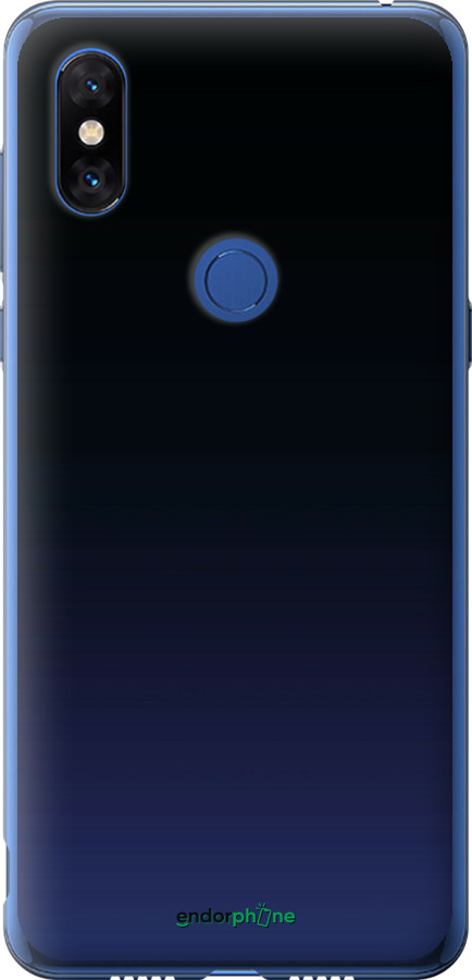 Силіконовий чехол Градієнт у темно-синьому стилі для Xiaomi Mi Mix 3 - 6542u-1599 изображение 