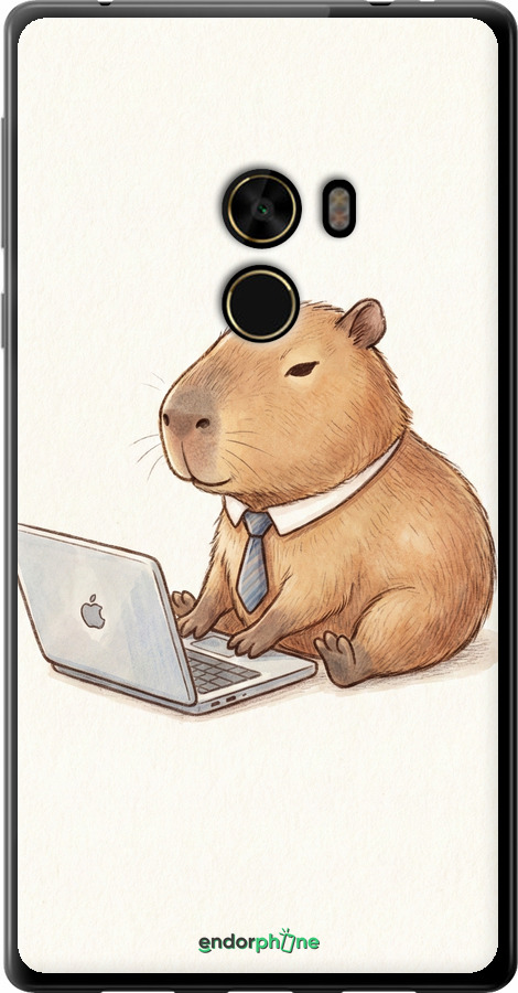 Силиконовый чехол Funny Capybara CEO Working для Xiaomi Mi MiX - 6777u-426 изображение 