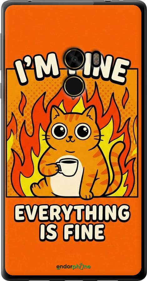 Силиконовый чехол Funny Cat для Xiaomi Mi MiX - 6786u-426 изображение 