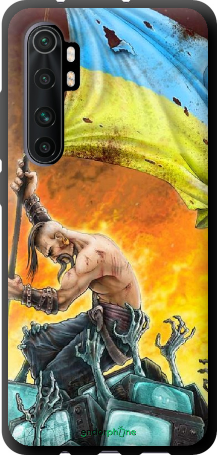 

TPU чорний чохол "Сильна Україна" для Xiaomi Mi Note 10 Lite, Синій