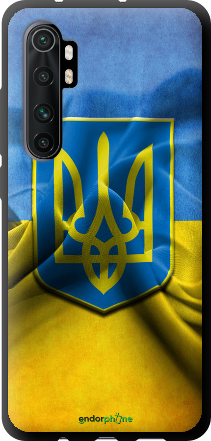 

TPU чорний чохол "Прапор та герб України" для Xiaomi Mi Note 10 Lite, Блакитний