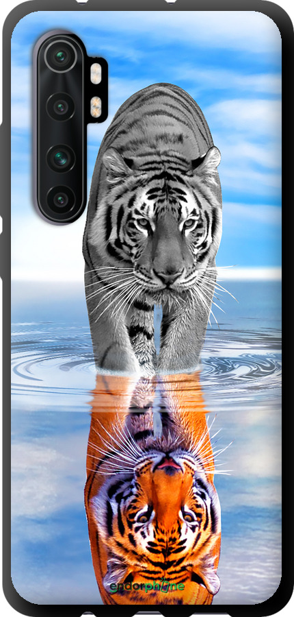 TPU чехол Тигр для Xiaomi Mi Note 10 Lite - 6016b-1937 изображение 