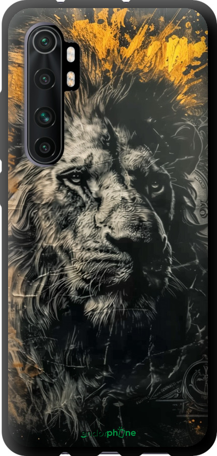 TPU чехол Лев в золотых красках для Xiaomi Mi Note 10 Lite - 6155b-1937 изображение 