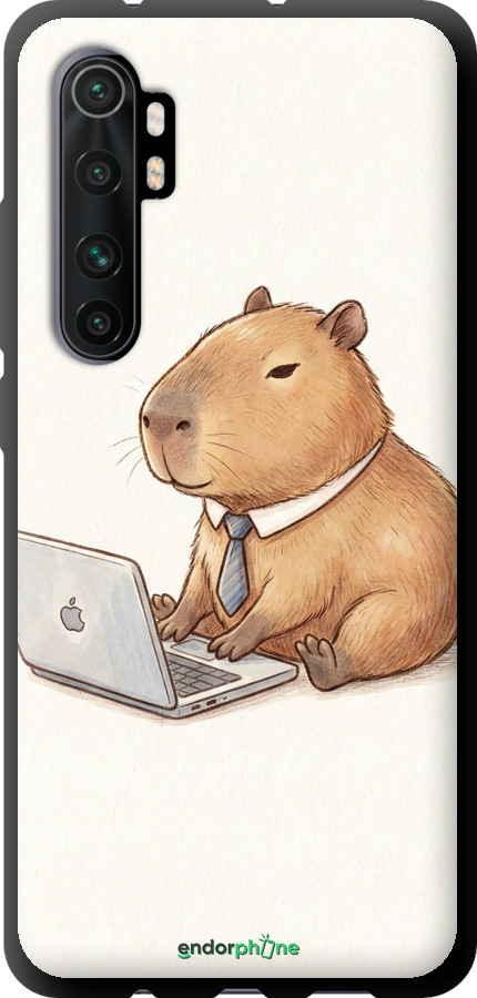 TPU чехол Funny Capybara CEO Working для Xiaomi Mi Note 10 Lite - 6777b-1937 изображение 