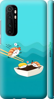 3D пластиковый матовый чехол Суши для Xiaomi Mi Note 10 Lite - 6354m-1937 изображение 