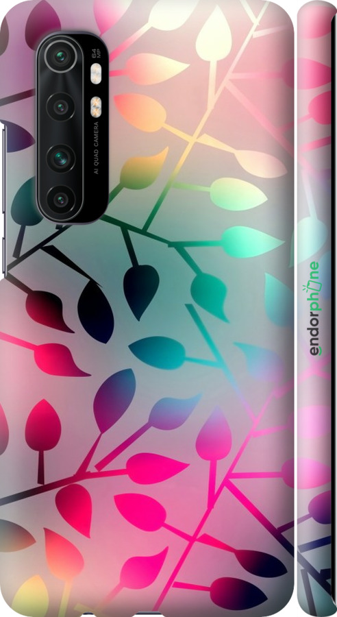 

3D пластиковий матовий чохол "Листя" для Xiaomi Mi Note 10 Lite