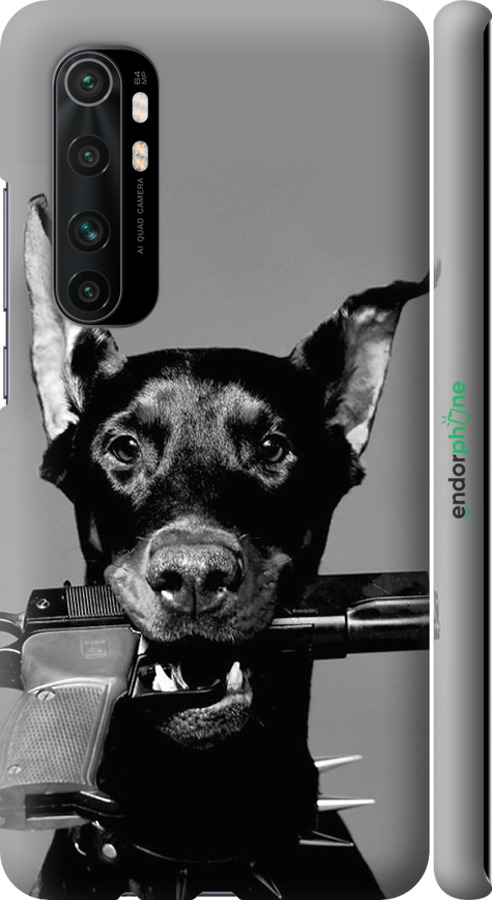 

3D-Kunststoff-Matte Hülle Dobermann" für Xiaomi Mi Note 10 Lite", Gray