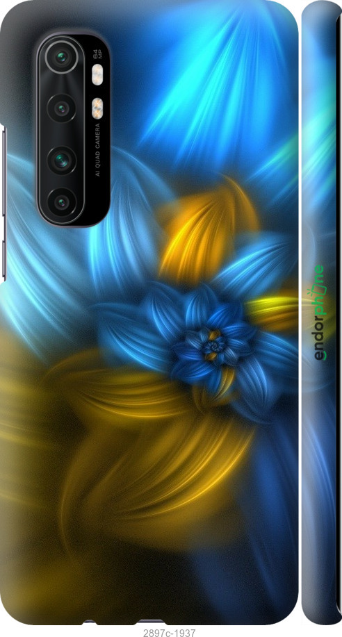 

3D пластиковий матовий чохол "Візерунок 46" для Xiaomi Mi Note 10 Lite, Синій