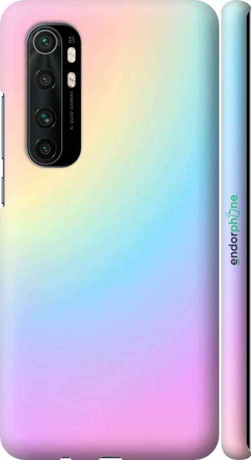 

3D пластиковий матовий чохол "Веселка 2" для Xiaomi Mi Note 10 Lite, Рожевий