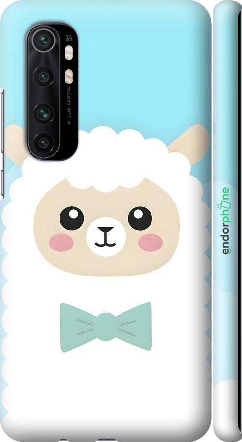 3D пластиковий матовий чехол Милий баранчик для Xiaomi Mi Note 10 Lite - 6355m-1937 изображение 
