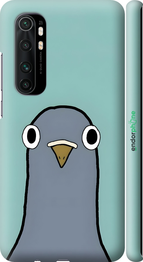 3D пластиковый матовый чехол Голубь для Xiaomi Mi Note 10 Lite - 6388m-1937 изображение 