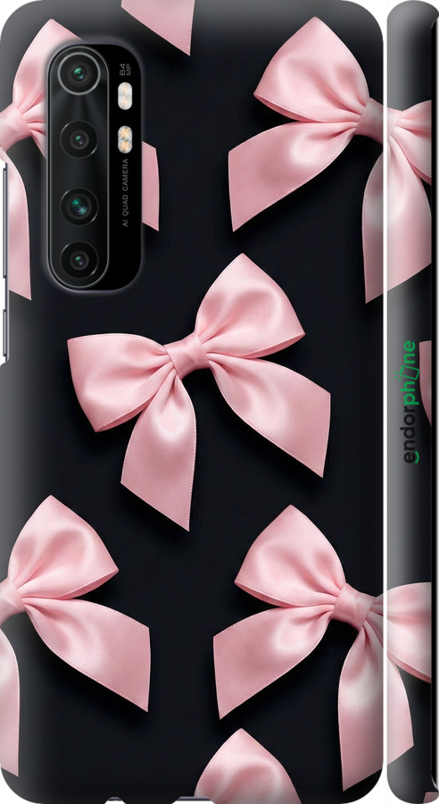 3D пластиковий матовий чехол Coquette Ribbons Dark Coquette для Xiaomi Mi Note 10 Lite - 6767m-1937 изображение 