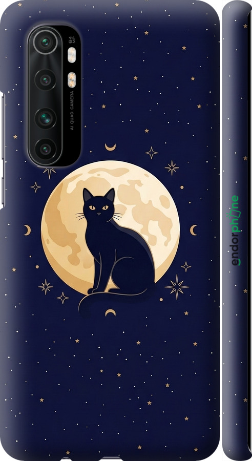 3D пластиковый матовый чехол Cute Cat Celestial/Witchy для Xiaomi Mi Note 10 Lite - 6787m-1937 изображение 