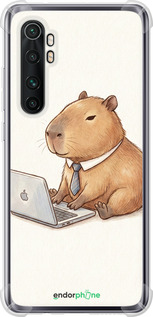 Силіконовий протиударний с посиленими кутами чехол Funny Capybara CEO Working для Xiaomi Mi Note 10 Lite - 6777sp-1937 изображение 
