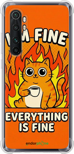 Силикон с усиленными углами чехол 'Funny Cat' для Xiaomi Mi Note 10 Lite изображение 5