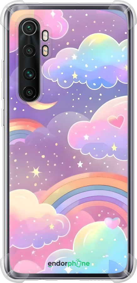 Силіконовий протиударний с посиленими кутами чехол Хмари та веселка для Xiaomi Mi Note 10 Lite - 6312sp-1937 изображение 