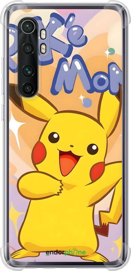 Силіконовий протиударний с посиленими кутами чехол Пикачу для Xiaomi Mi Note 10 Lite - 6383sp-1937 изображение 