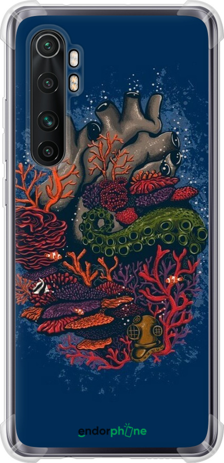 Силіконовий протиударний с посиленими кутами чехол Серце моря для Xiaomi Mi Note 10 Lite - 6506sp-1937 изображение 