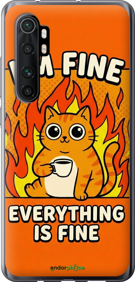 2D пластиковый чехол Funny Cat для Xiaomi Mi Note 10 Lite - 6786t-1937 изображение 