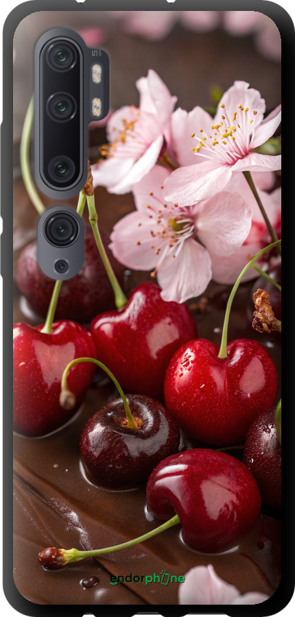 TPU чехол Вишня в шоколаде для Xiaomi Mi Note 10 - 6698b-1820 изображение 