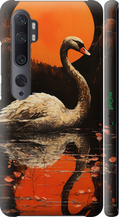 3D пластиковый матовый чехол Лебедь для Xiaomi Mi Note 10 - 5964m-1820 изображение 