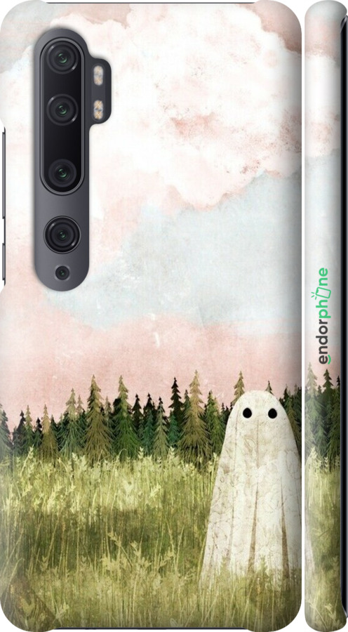 3D пластиковый матовый чехол Привидение для Xiaomi Mi Note 10 - 6401m-1820 изображение 