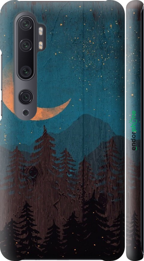 3D пластиковый матовый чехол Звездный лес для Xiaomi Mi Note 10 - 6480m-1820 изображение 