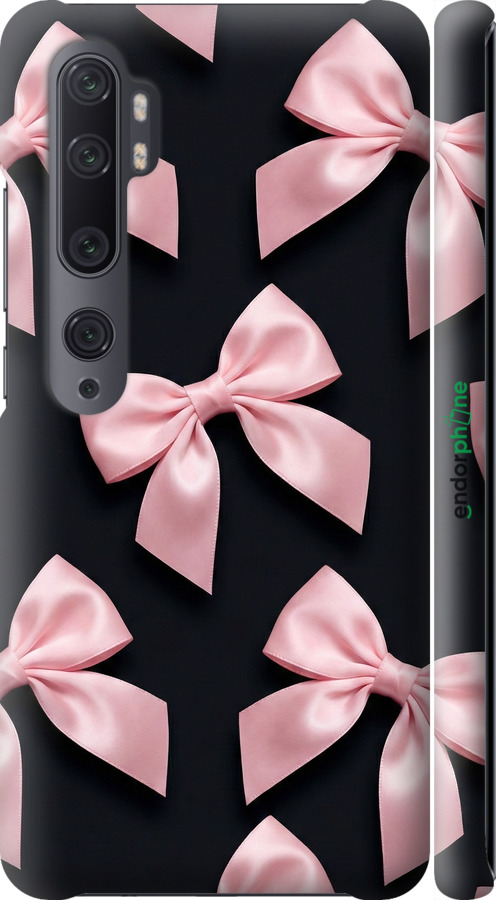 3D пластиковый матовый чехол Coquette Ribbons Dark Coquette для Xiaomi Mi Note 10 - 6767m-1820 изображение 