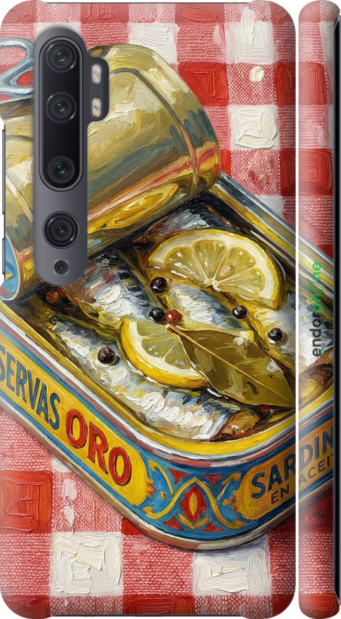 3D пластиковый матовый чехол Vintage Sardine Tin Phone для Xiaomi Mi Note 10 - 6772m-1820 изображение 