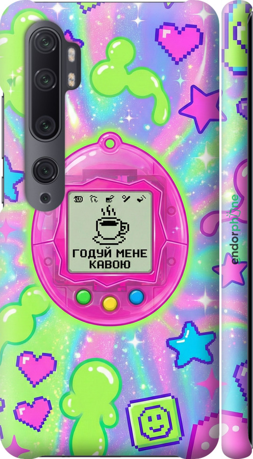 3D пластиковый матовый чехол Y2K Aesthetic Retro Pet: Годуй мене кавою для Xiaomi Mi Note 10 - 6784m-1820 изображение 