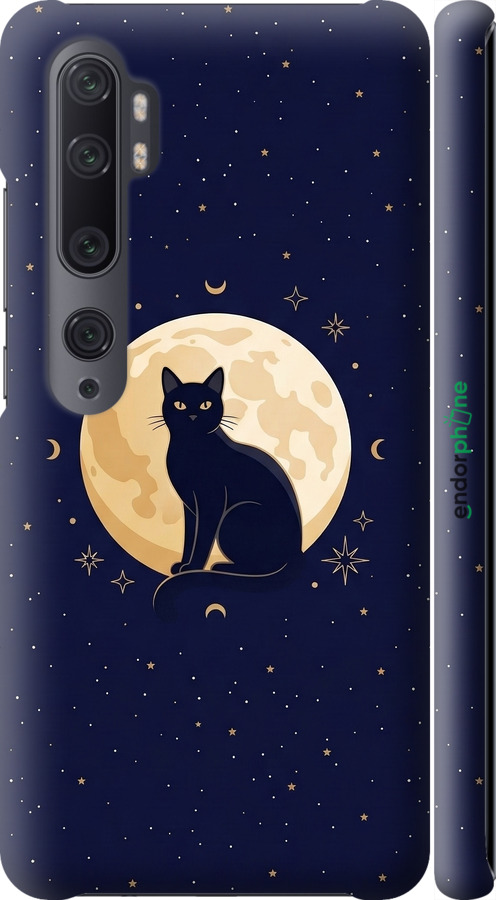 3D пластиковый матовый чехол Cute Cat Celestial/Witchy для Xiaomi Mi Note 10 - 6787m-1820 изображение 