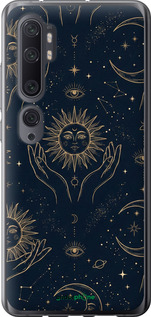 2D пластиковый чехол Celestial Harmony: Sun & Moon Gold Mystic Pattern для Xiaomi Mi Note 10 - 6778t-1820 изображение 