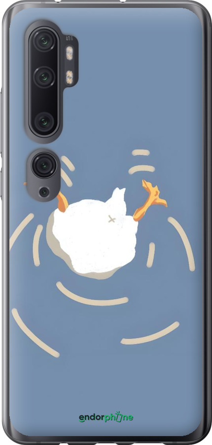 Силиконовый чехол Гусь ныряет для Xiaomi Mi Note 10 - 6275u-1820 изображение 