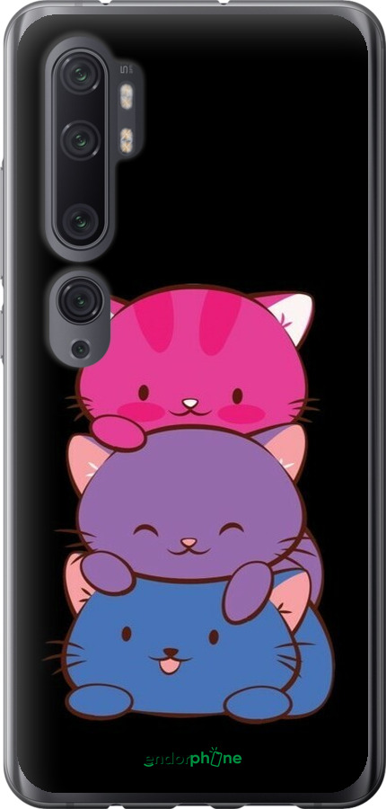 2D пластиковий чехол Милі котятка для Xiaomi Mi Note 10 - 6518t-1820 изображение 