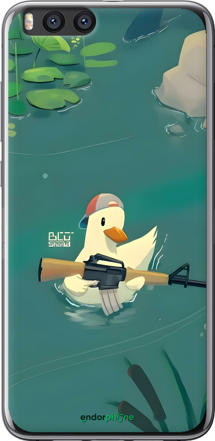 Силиконовый чехол Уточка с автоматом для Xiaomi Mi Note 3 - 6356u-978 изображение 